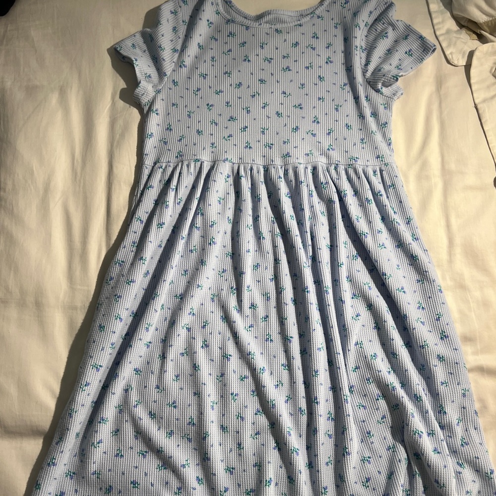 Blue floral tshirt top dress! Super casual